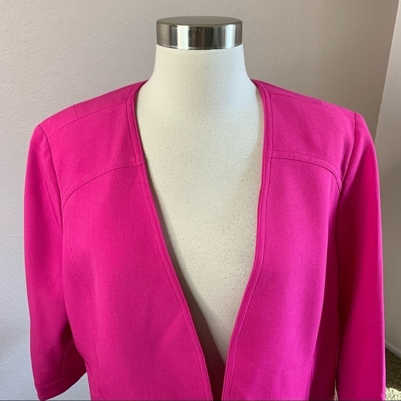 Kasper NWT Pink Open Front Blazer Size PXL - Picture 4 of 9